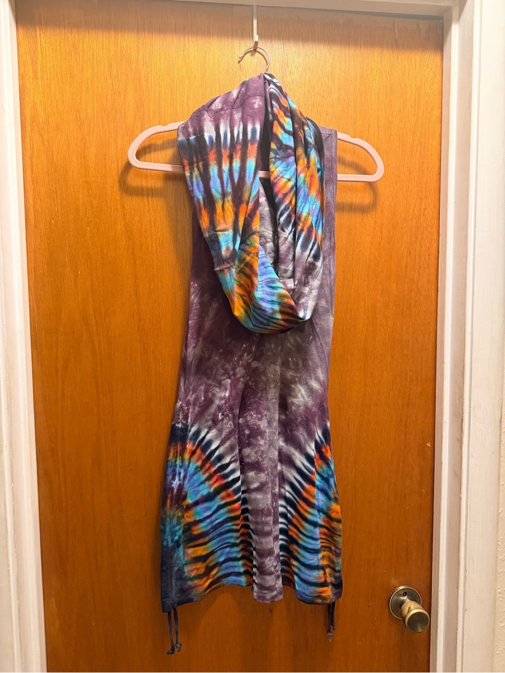 Warrior Within Designs Tie-Dye Hooded Mini Dress